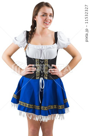 Pretty oktoberfest girl with hands on hips Pretty oktoberfest girl with hands on hips 11532327