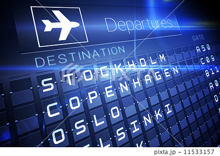 Blue departures board for nordic cities Blue departures board for nordic cities 11533157