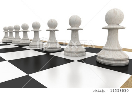 White chess pawns on board 11533650