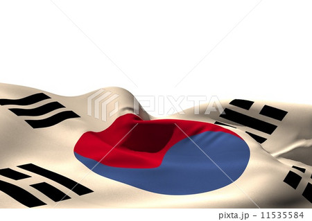 Digitally generated japan flag rippling 11535584