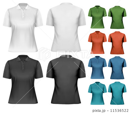 Female polo shirts. Design template. Vector. Female polo shirts. Design template. Vector. 11536522
