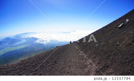 富士山頂からの下山道 11537794