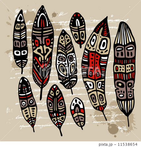 Ethnic Feather Set 11538654