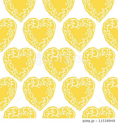 Seamless pattern with decorative doodle ornamental hearts 11538949