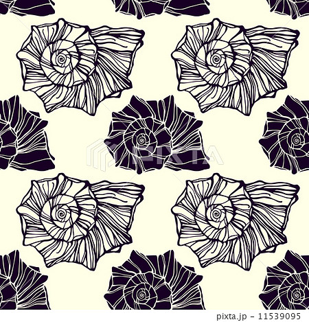 Seamless pattern with decorative seashells 11539095