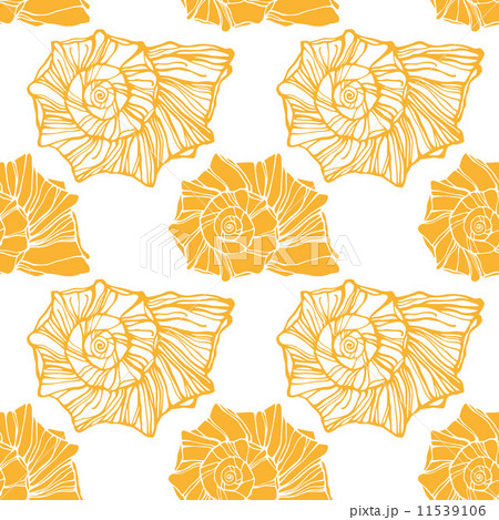Seamless pattern with decorative seashells 11539106