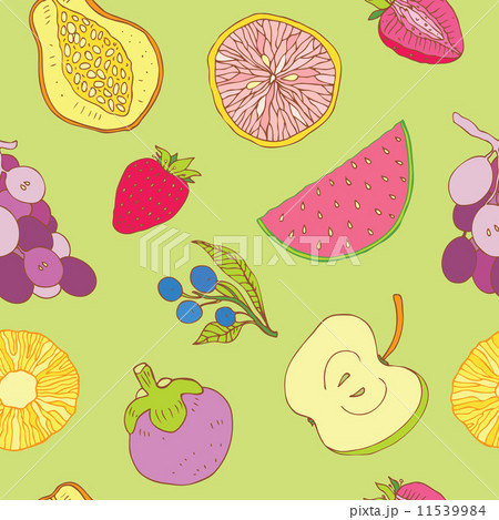 Seamless Fruits Backgroundのイラスト素材