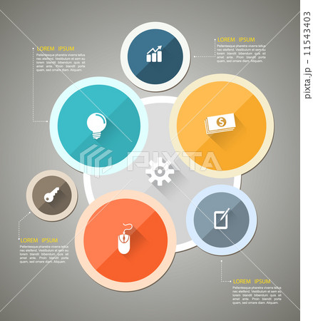 Circle template with icons for business concept 11543403