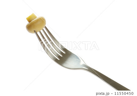 mushroom on fork mushroom on fork 11550450