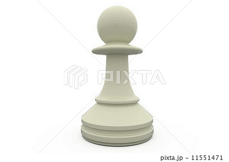Digitally generated white pawn standing alone 11551471