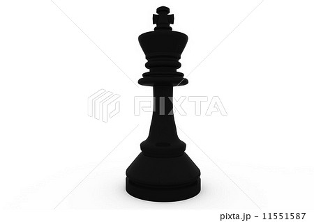 Digitally generated black king standing alone 11551587