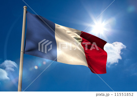 France national flag on flagpole France national flag on flagpole 11551852