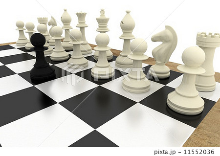 Black pawn facing white pieces 11552036