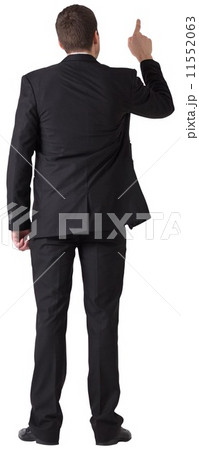 Businessman in suit pointing finger Businessman in suit pointing finger 11552063