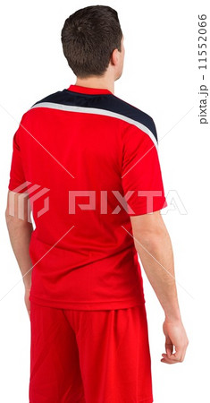 Football player wearing red gear Football player wearing red gear 11552066