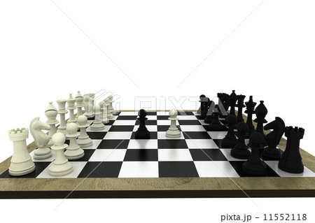 Black and white chess pieces on board Black and white chess pieces on board 11552118