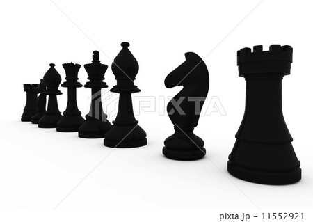 Black chess pieces in a row Black chess pieces in a row 11552921