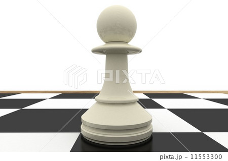 White pawn on chess board 11553300