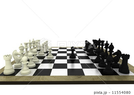 Black and white chess pieces on board Black and white chess pieces on board 11554080