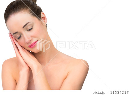 Natural beauty posing with hands to face Natural beauty posing with hands to face 11554217