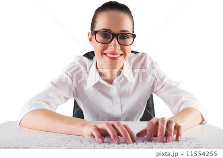 Businesswoman typing on a keyboard 11554255