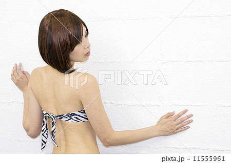 水着のスリムな女性の背中 水着のスリムな女性の背中 11555961