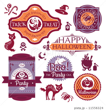 Collection of Halloween labels and signs Collection of Halloween labels and signs 11556324