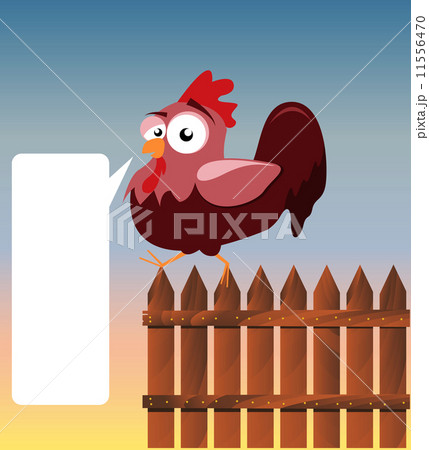 Rooster with Speech Bubble 11556470