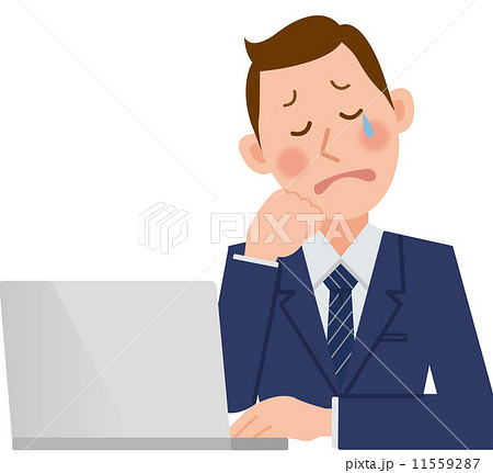 パソコンをするビジネスマン 泣く パソコンをするビジネスマン 泣く 11559287