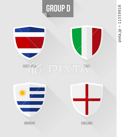 Brazil Soccer Championship 2014 Group D flags Brazil Soccer Championship 2014 Group D flags 11559916