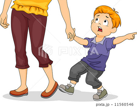 Boy Pulling His Mother's Hand Boy Pulling His Mother's Hand 11560546