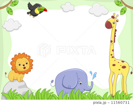 Safari Animal Frameのイラスト素材