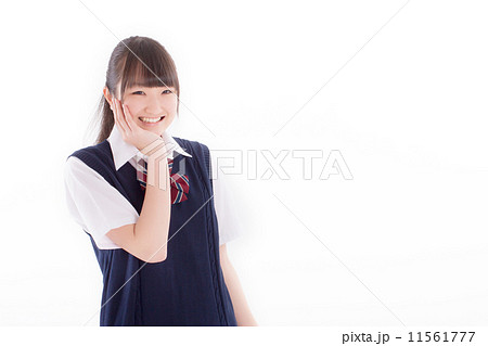 可愛らしい夏の制服を着た女子高生 可愛らしい夏の制服を着た女子高生 11561777