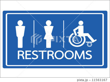 Restroom Symbol Male  Female and Wheelchair Handicap Icon 11563167