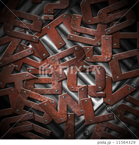 Rusty Metal Letters Background 11564329