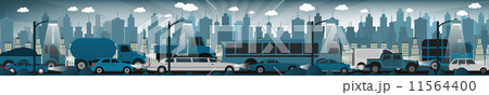 Traffic jam in the night city Traffic jam in the night city 11564400