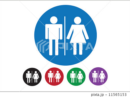 Pictogram Man Woman Sign icons, toilet sign or restroom icon 11565153