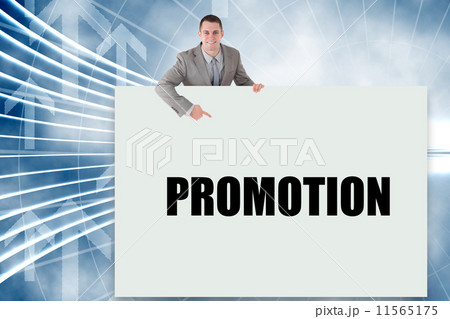 Woman holding pink card saying aerobics Woman holding pink card saying aerobics 11565175