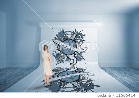 Composite image of thinking businessman scratching head Composite image of thinking businessman scratching head 11565414