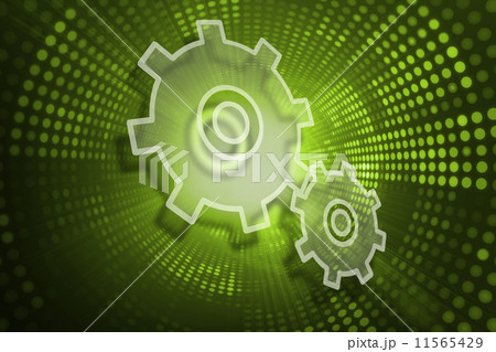 Composite image of businesswoman pulling a rope around arrow 11565429