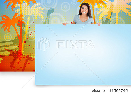 Business team against blue grid background Business team against blue grid background 11565746
