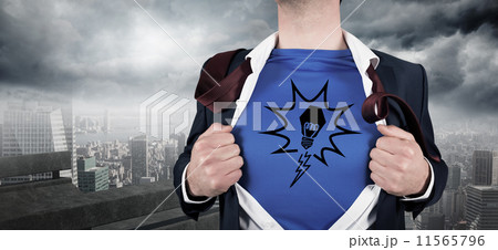 Composite image of businesswoman showing card 11565796