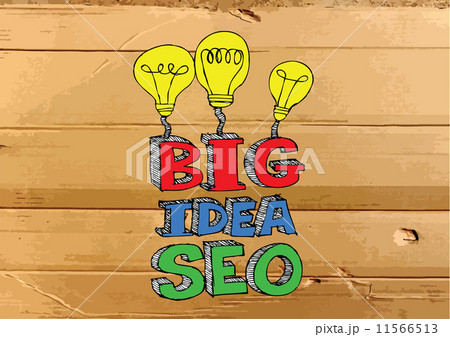 Seo Idea SEO Search Engine Optimization on Cardboard Texture ill 11566513