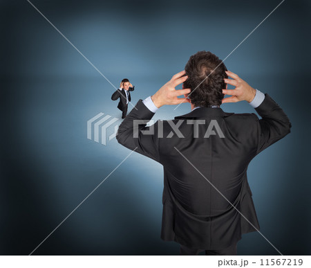 Composite image of business partners showing card 11567219