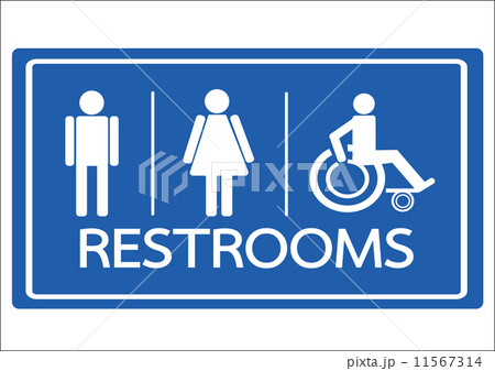 Restroom Symbol Male  Female and Wheelchair Handicap Icon 11567314