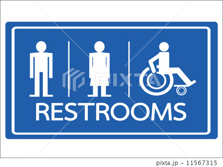 Restroom Symbol Male  Female and Wheelchair Handicap Icon 11567315