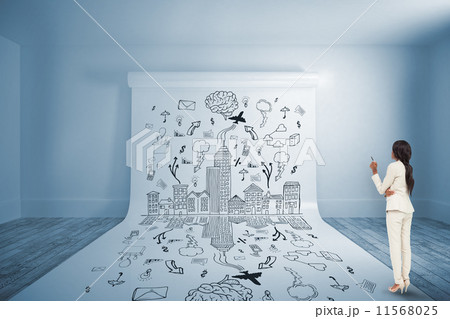 Composite image of business people standing Composite image of business people standing 11568025