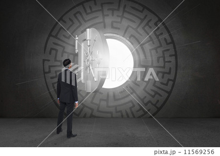 Composite image of beautiful redhead posing with hands 11569256