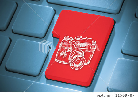 Composite image of pretty brunette showing card 11569787