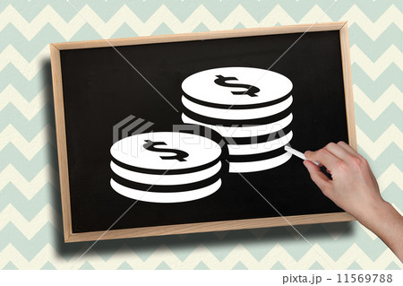 Social network on black keyboard with blue key 11569788